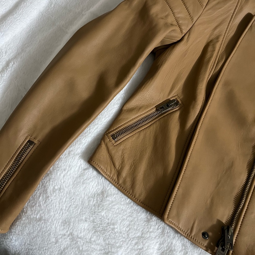 Tan Sheep Leather Coach Jacket - Picture 5 of 14